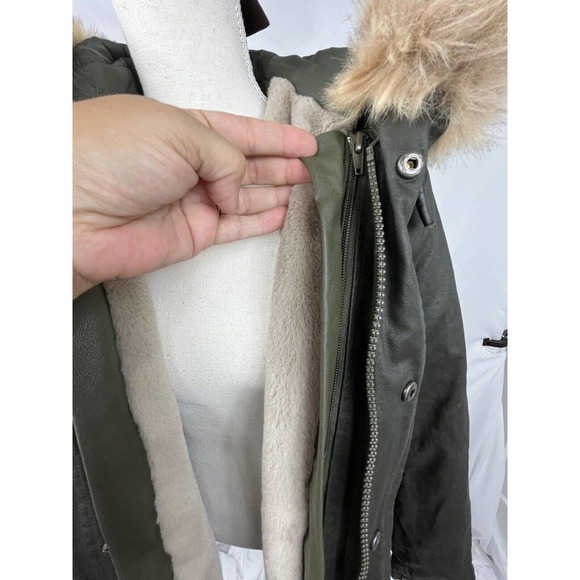 TIENFOOK Men Parka Jacket Winter Coat Drawstring Waist Hood DetachableMed - Picture 7 of 14